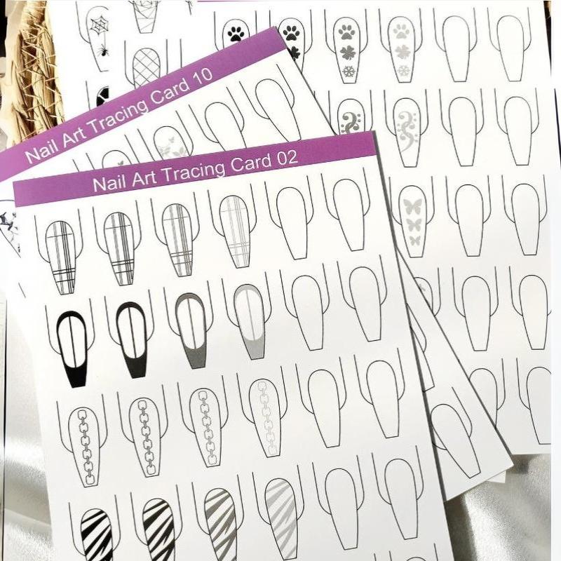 10pcs Nail Art Lines Practice  - огляд і ціна Resin Art Guide Free