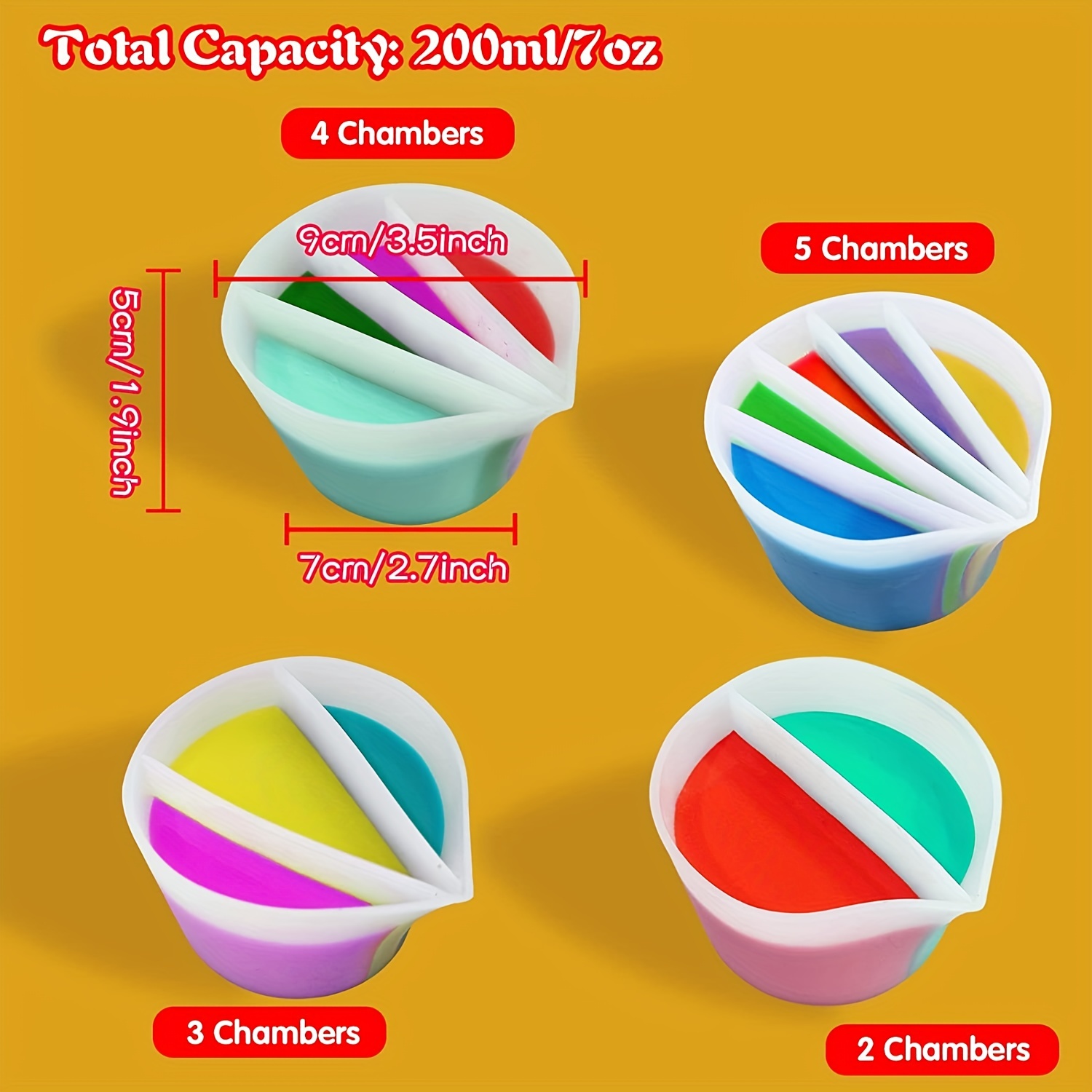 4PCS Reusable Split Cups with  - огляд і ціна Resin Art Pouring