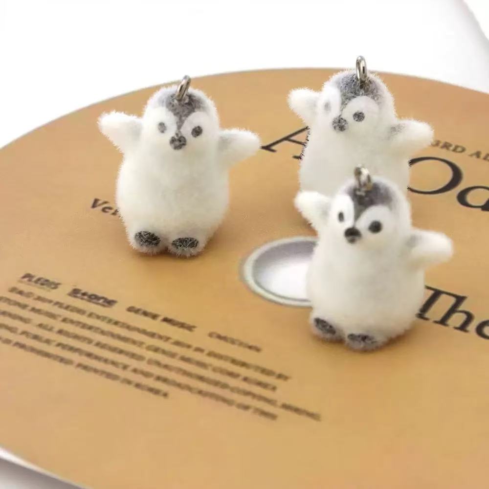 5pcs Flocking Small Penguin Re - огляд і ціна Resin Art Earrings